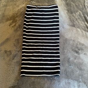 SheIn Striped Knee Length Bodycon Pencil Skirt